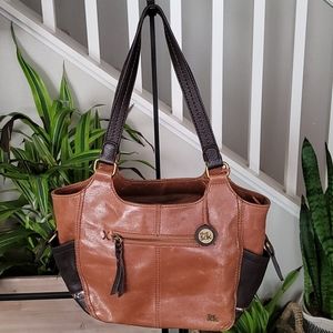 The Sak Kendra Brown Leather Satchel Purse